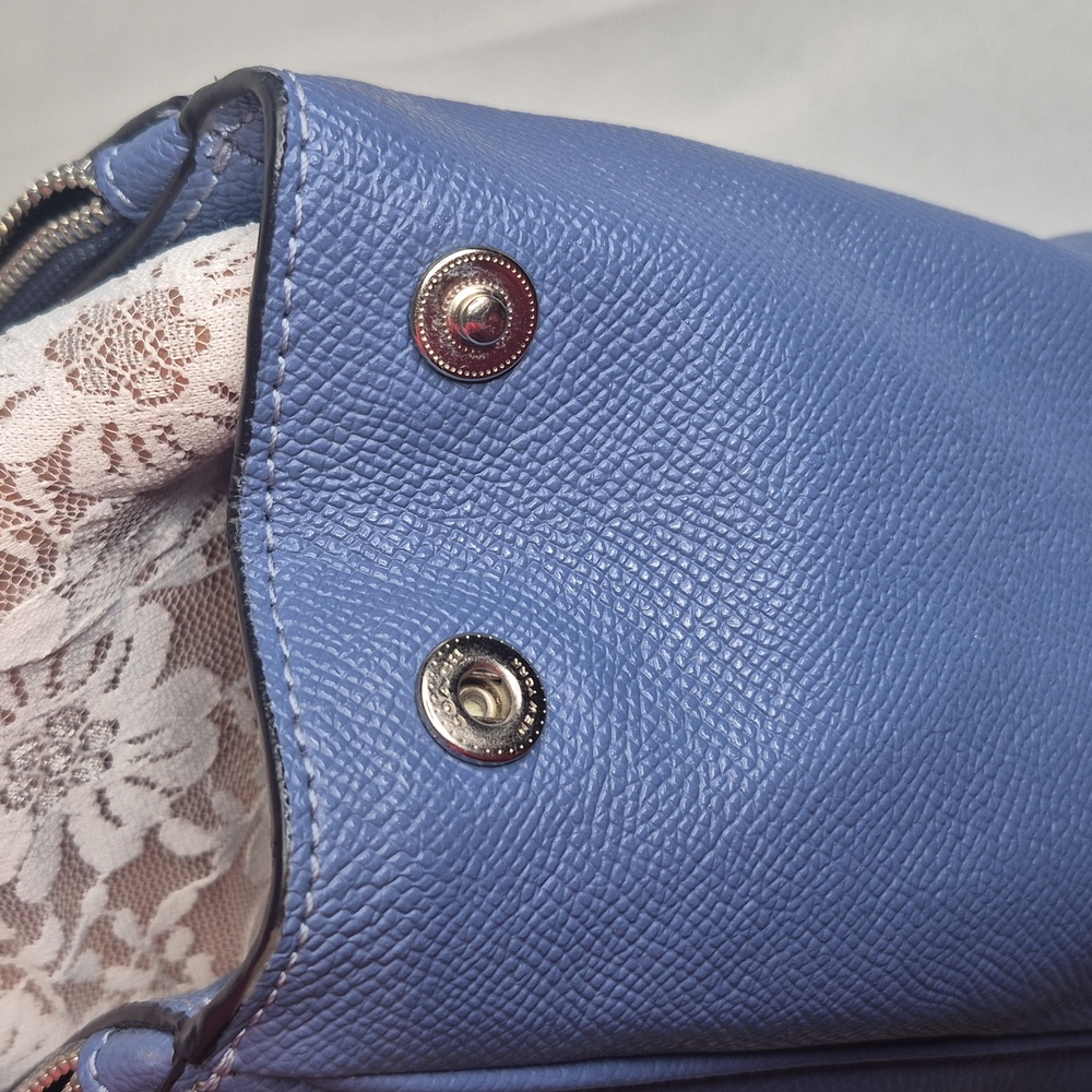 Coach Surry Blue Leather Double Top Zip Satchel 💙 (LIKE NEW) - Picture 17 of 17